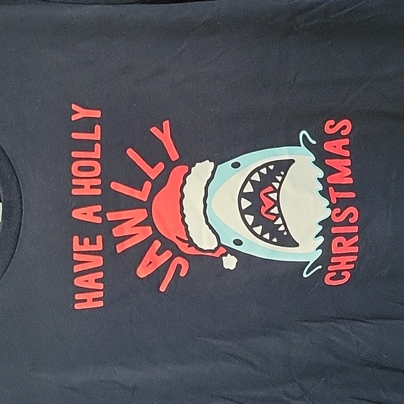 Holly Jawlly Christmas Shark T-shirt XXL Runs Small More Like XL Large - Read - Picture 2 of 4